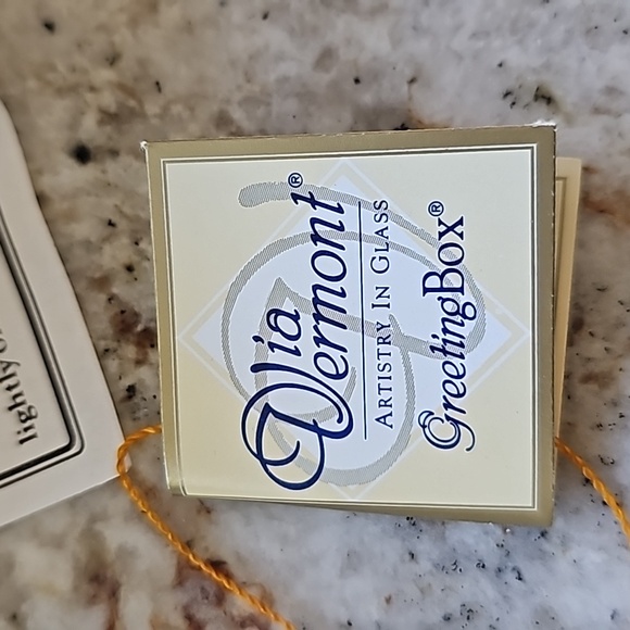 Via Vermont Artistry In Glass Greeting Box Bear and Doll Collage NIB - Picture 4 of 6